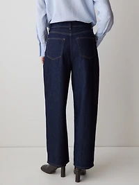 Jeans à Taille Haute et Jambe Ballon