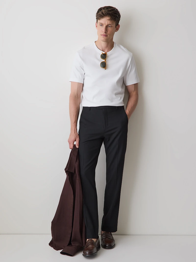 Solid Short-Sleeve Crew-Neck Tee