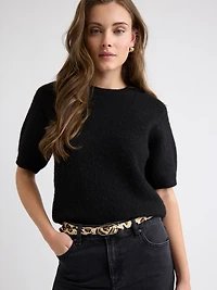 Ceinture en Cuir à Imprimé Léopard