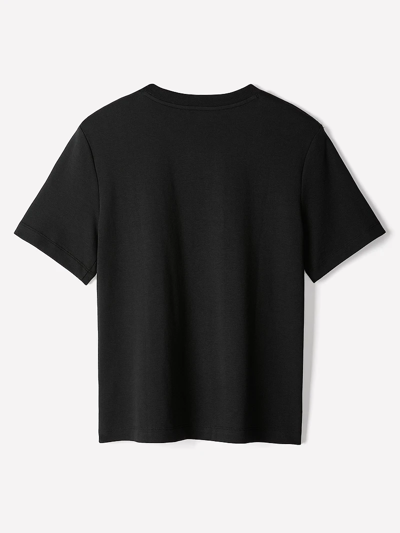 T-Shirt en Coton à Manches Courtes