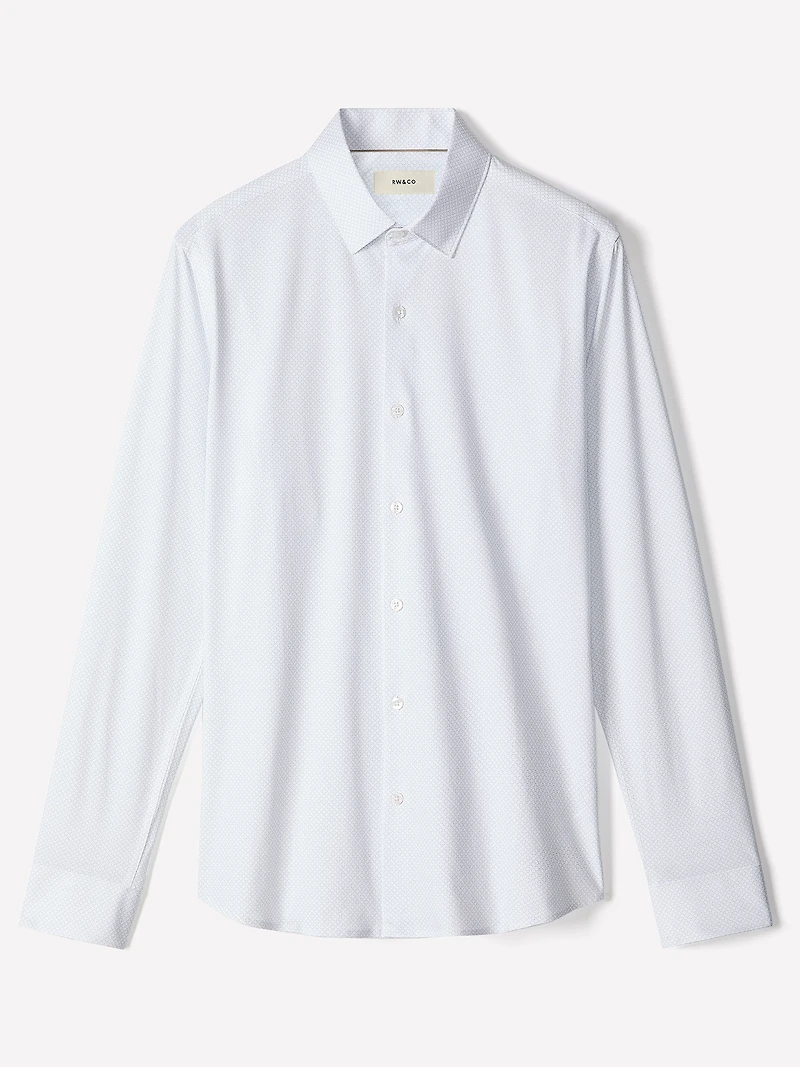 Slim-Fit Knit-Like Dress Shirt