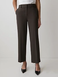 Pantalon Court à Taille Mi-Haute et Jambe Droite