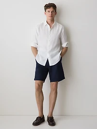 Long-Sleeve Linen Shirt