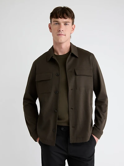 Chocolate Shacket with Chest Pockets