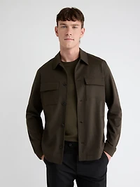 Chocolate Shacket with Chest Pockets