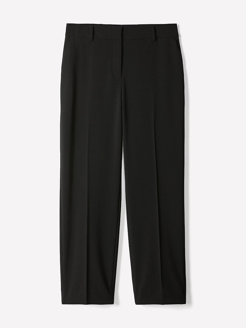Mid-Rise Straight-Leg Cropped Pant