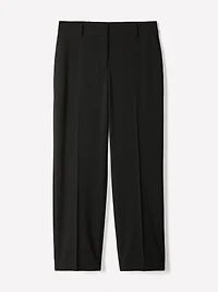 Mid-Rise Straight-Leg Cropped Pant
