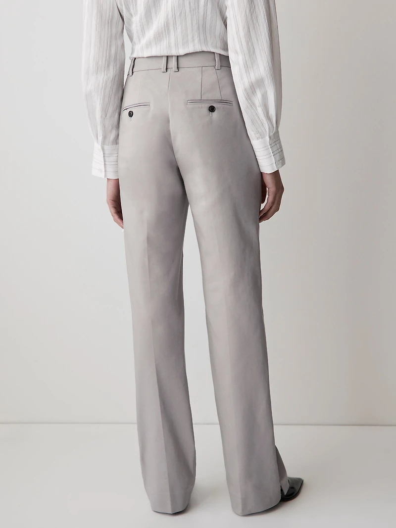 Pantalon Indispensable Coupe Signature à Jambe Large et Taille Haute