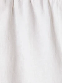 Pantalon en Lin à Taille Mi-Haute et Jambe Large