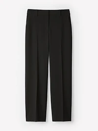 Mid-Rise Straight-Leg Cropped Pant