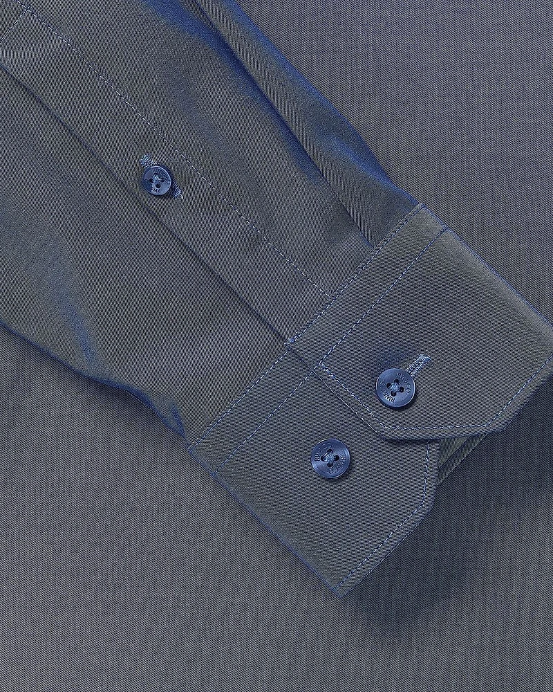 Tailored-Fit Denim-Like Dress Shirt
