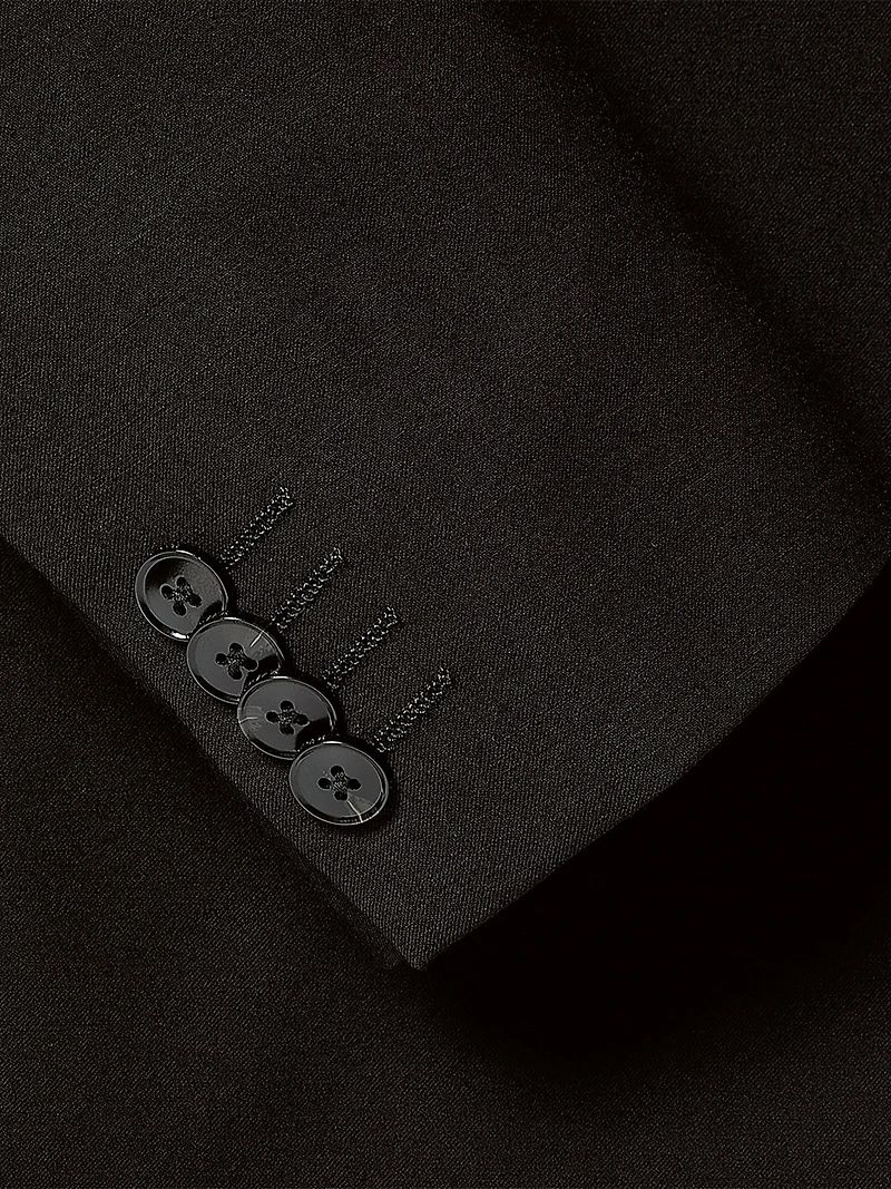 Veston De Complet Essentiel Coupe Étroite En Mélange Laine Noir