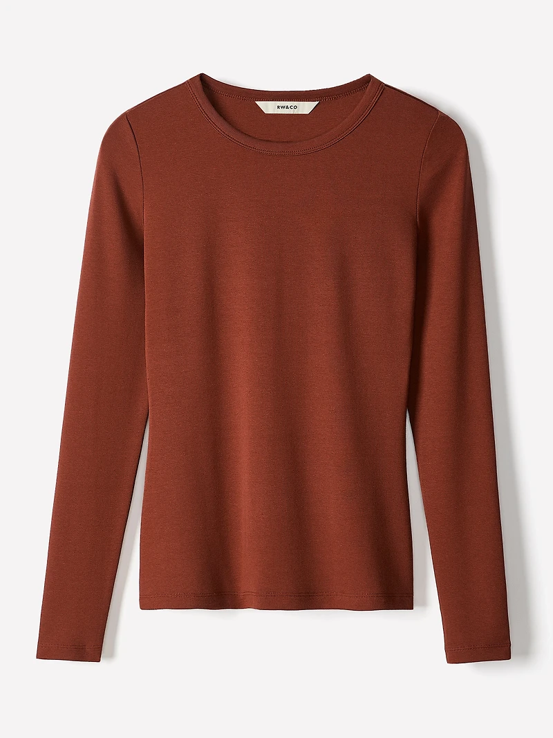 Long-Sleeve Crew-Neck Top