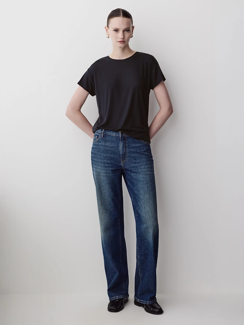 Silk-Blend Boxy Knit Top