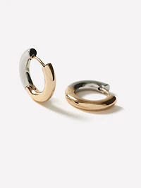 Two-Tone Hoop Earrings