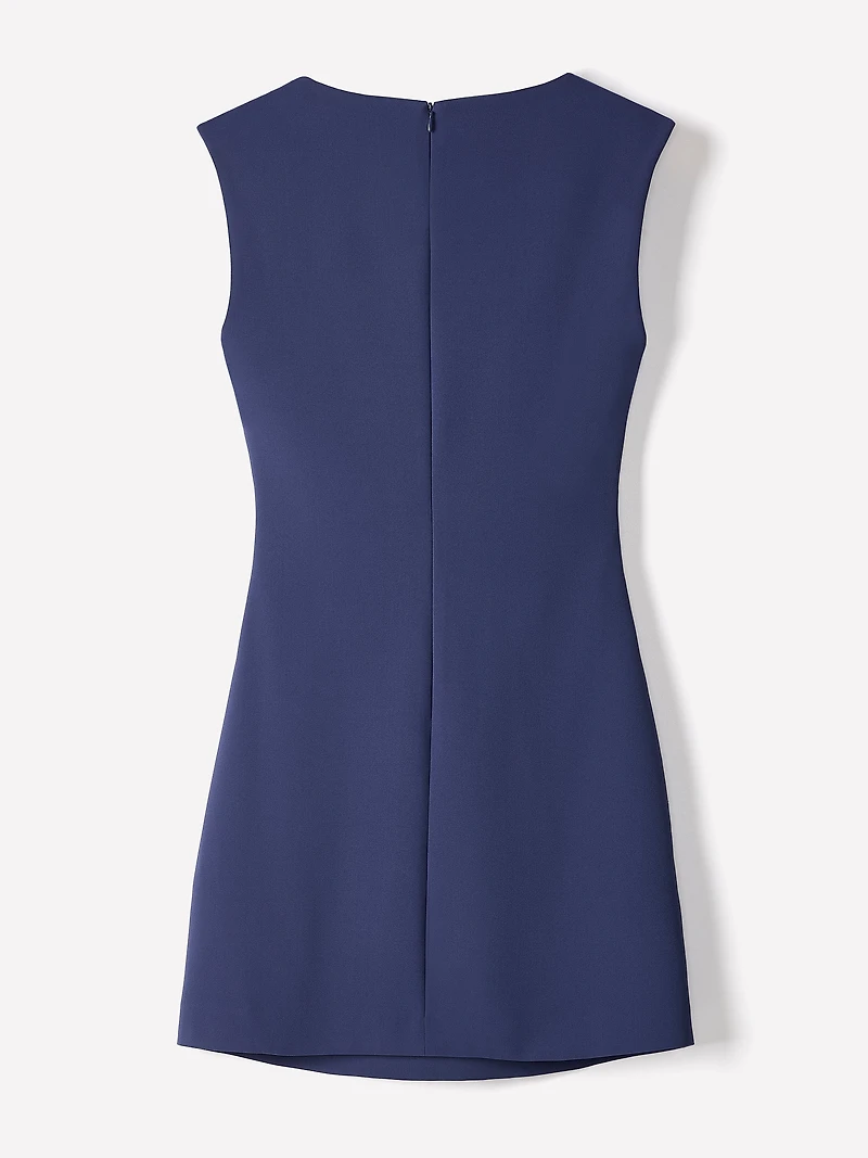 Robe Courte Sans Manches à Col Rond