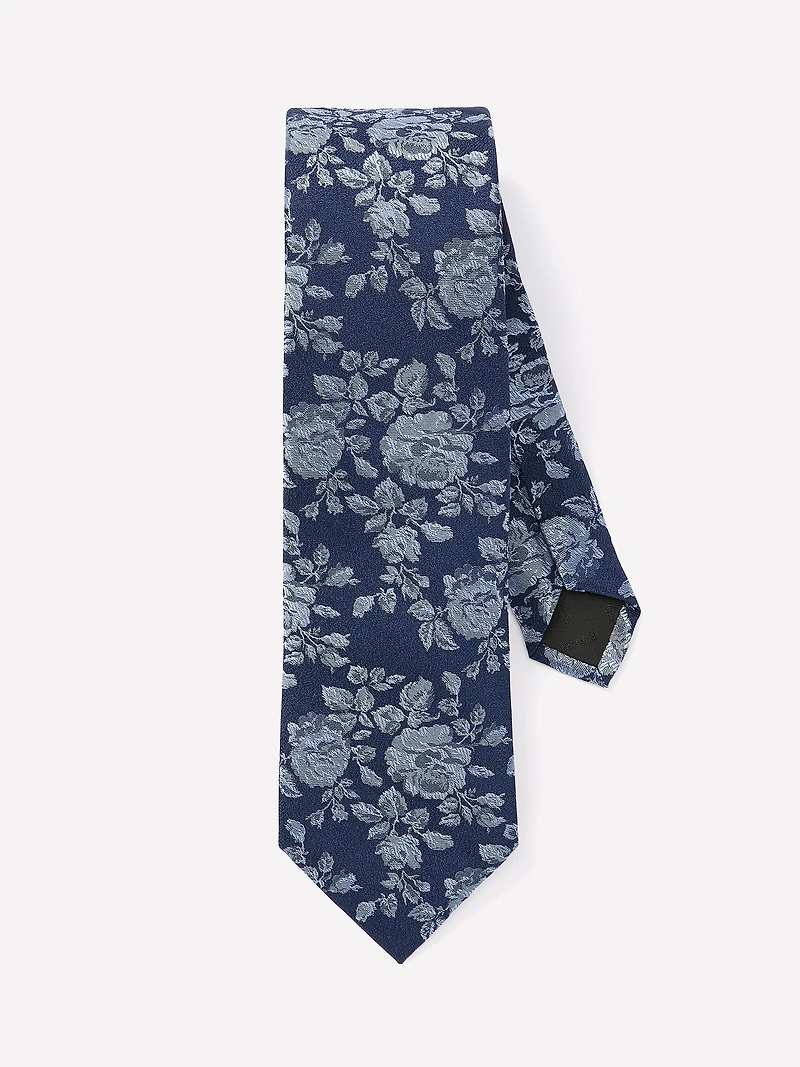 Cravate Régulière à Motif Floral