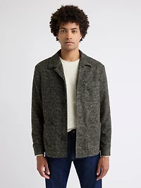 Veste-Chemise à Motif Pied-de-Poule