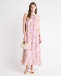 Sleeveless Halter-Neck Maxi Dress