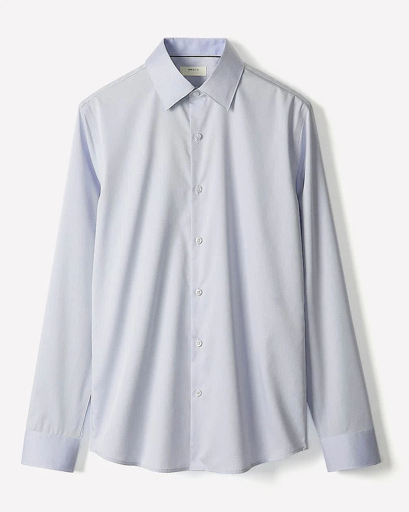Tailored-Fit Denim-Like Dress Shirt