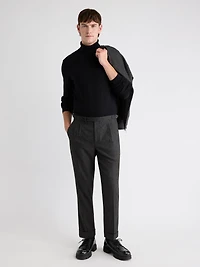 Tweed-Effect Tapered-Leg Pant