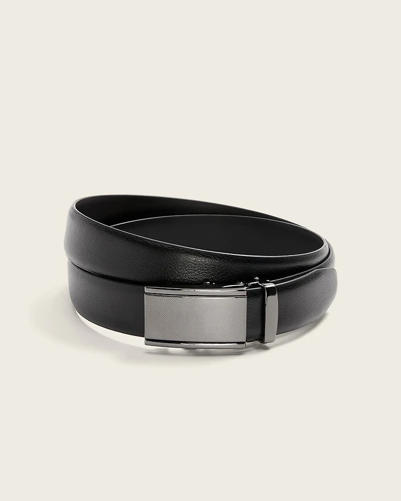 Automatic 30mm plate Leather Belt