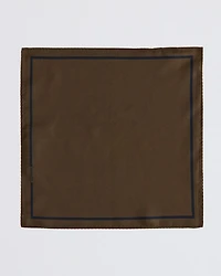 Solid Brown Handkerchief with Logo