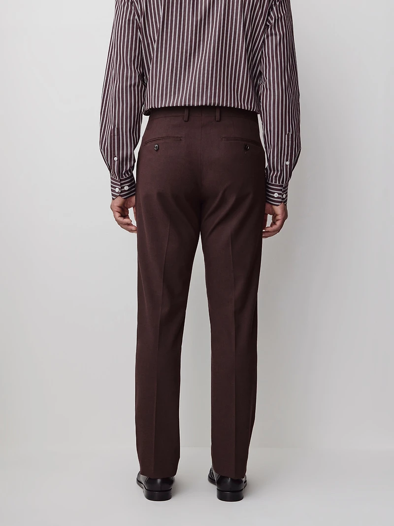 Pantalon de Complet Bourgogne à Coupe Étroite