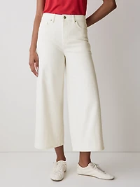 High-Rise Wide-Leg Cropped Jeans