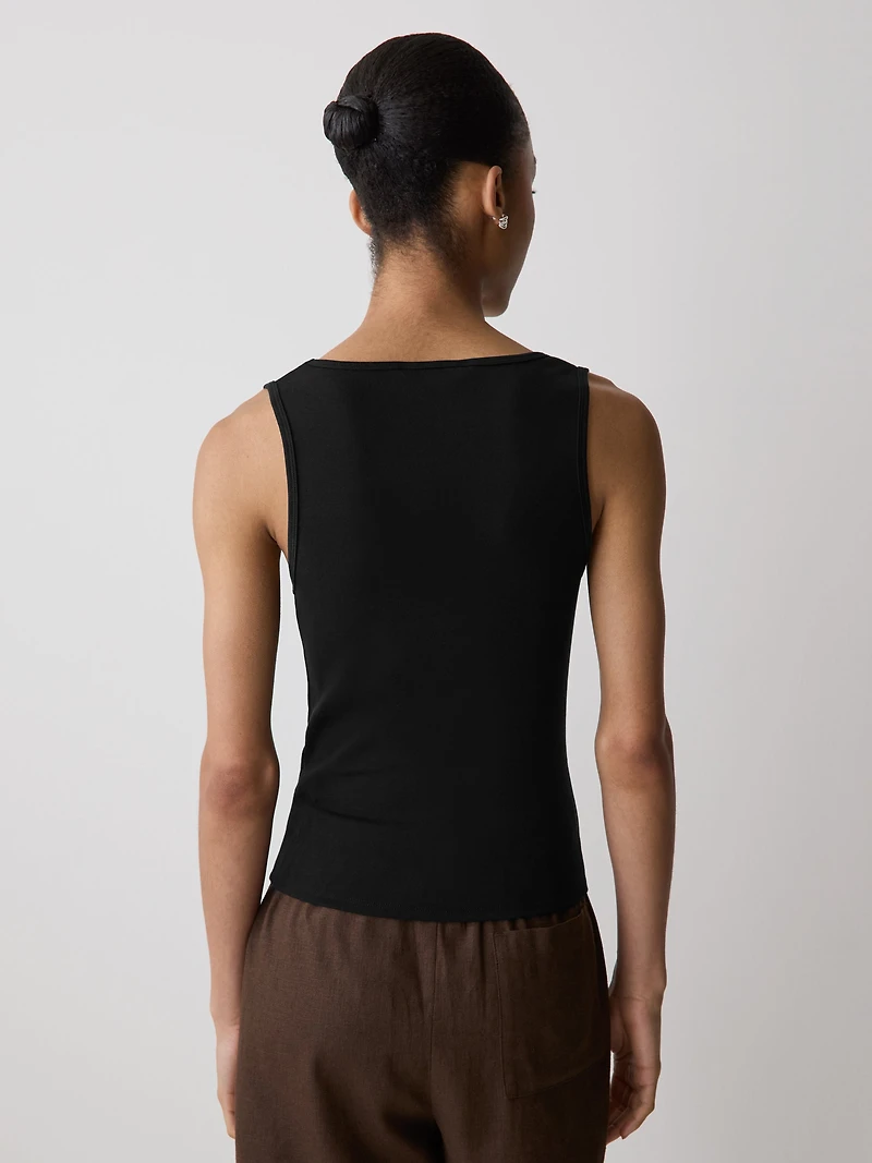 Camisole à Col Carré et Bretelles Larges
