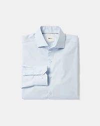 Slim-Fit Solid Sateen Dress Shirt