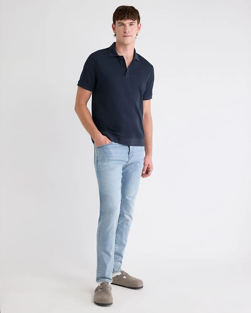 Short-Sleeve Ribbed Polo