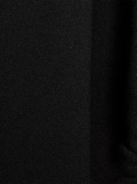 Elbow-Sleeve Boat-Neck Midi Sweater Dress