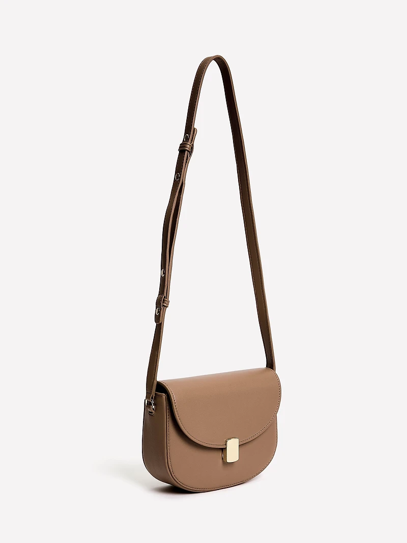 Faux Leather Cross-Body Bag