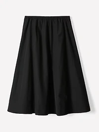 High-Rise A-Line Midi Skirt