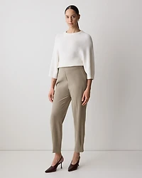 Pantalon Jogger Fluide à Taille Mi-Haute et Jambe Fuselée