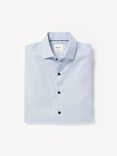 Chemise Habillée Bleue Pâle à Coupe Étroite en Dobby