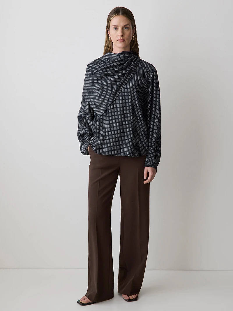Mid-Rise Wide-Leg Heavy Twill Pant