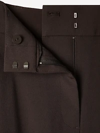 Twill High-Rise Barrel Ankle Pant