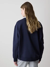 Pull en French Terry à Col Rond et Manches Longues