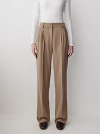 Pantalon à Taille Haute et Jambe Large