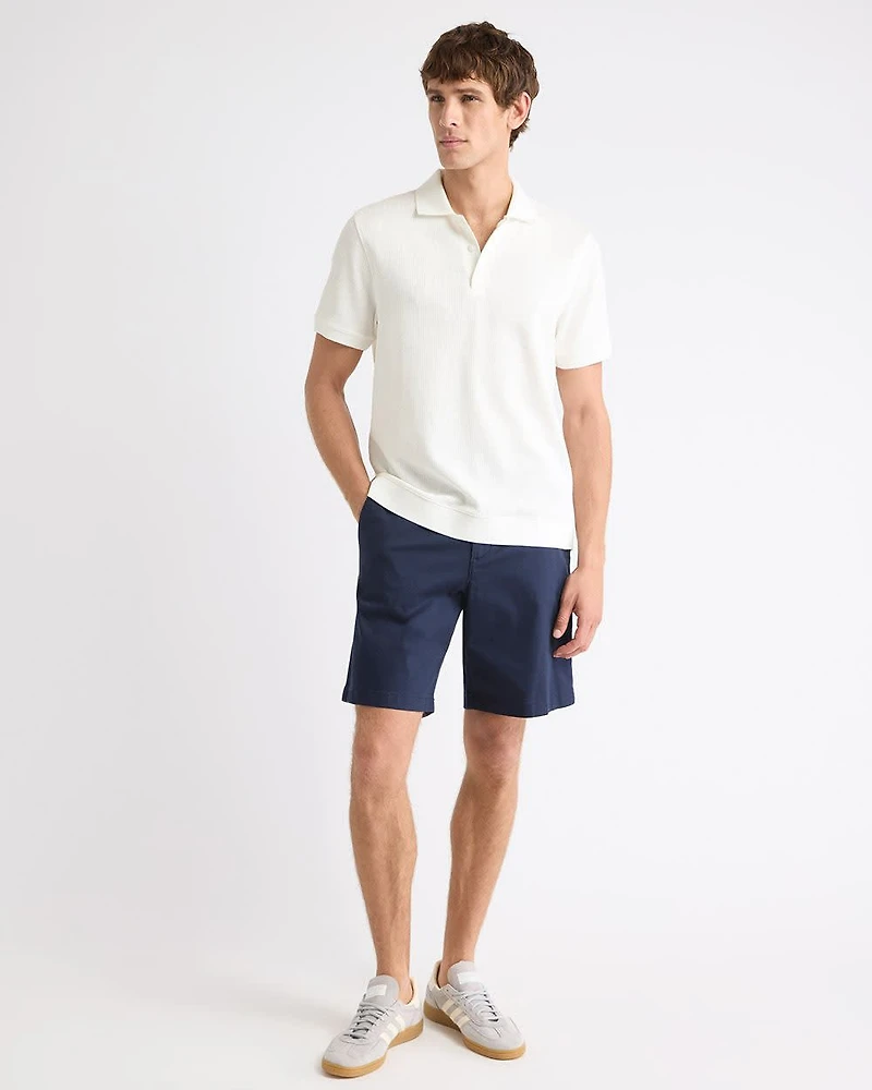 Short-Sleeve Ribbed Polo