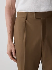 Tapered-Leg Tobacco Suit Pant
