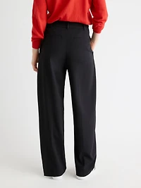 Twill High-Rise Barrel Pant