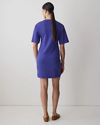 Short-Sleeve Crew-Neck Mini Dress