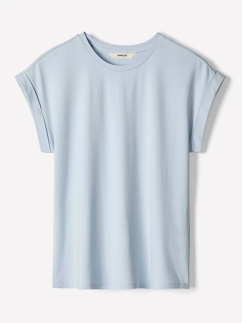 Extended-Sleeve Crew-Neck Tee