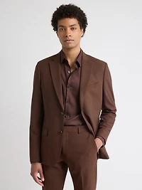 Veston de Complet en Laine à Coupe Étroite