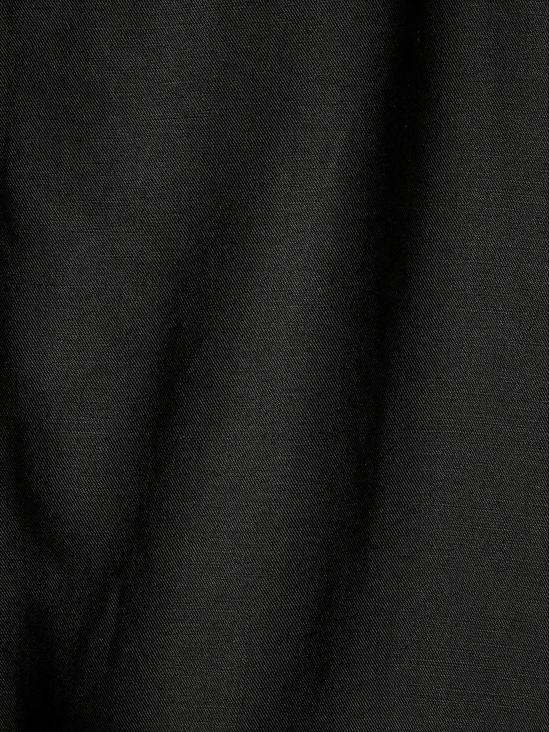 Pantalon en Sergé à Jambe Ballon et Taille Haute