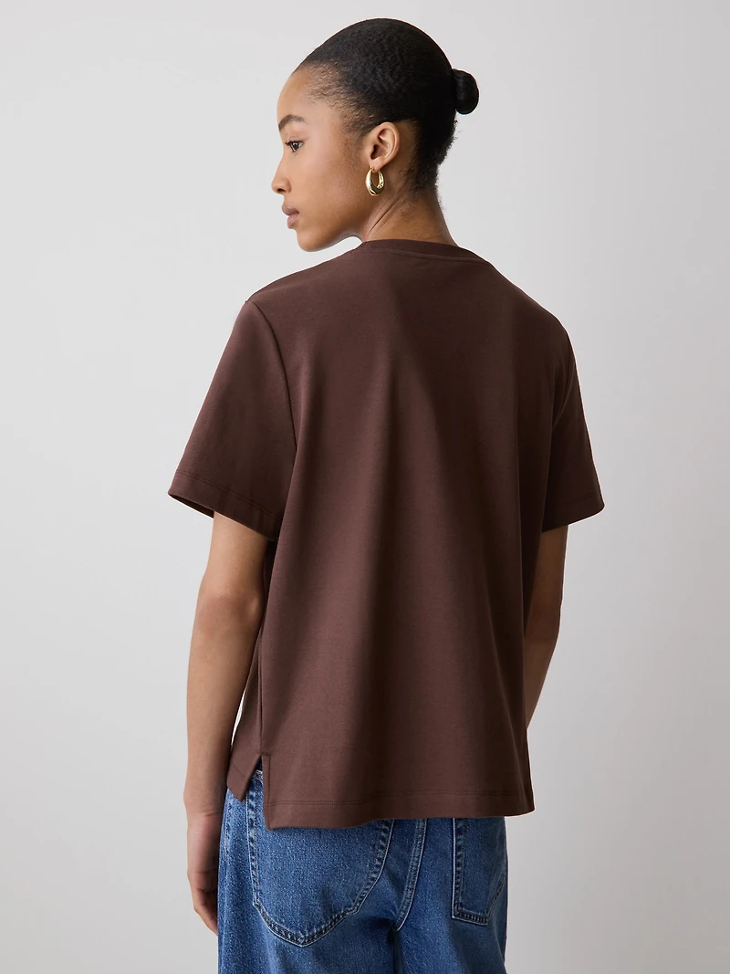 Short-Sleeve Cotton Basic Tee