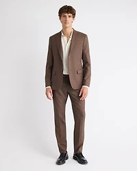 Slim-Fit Brown Suit Blazer